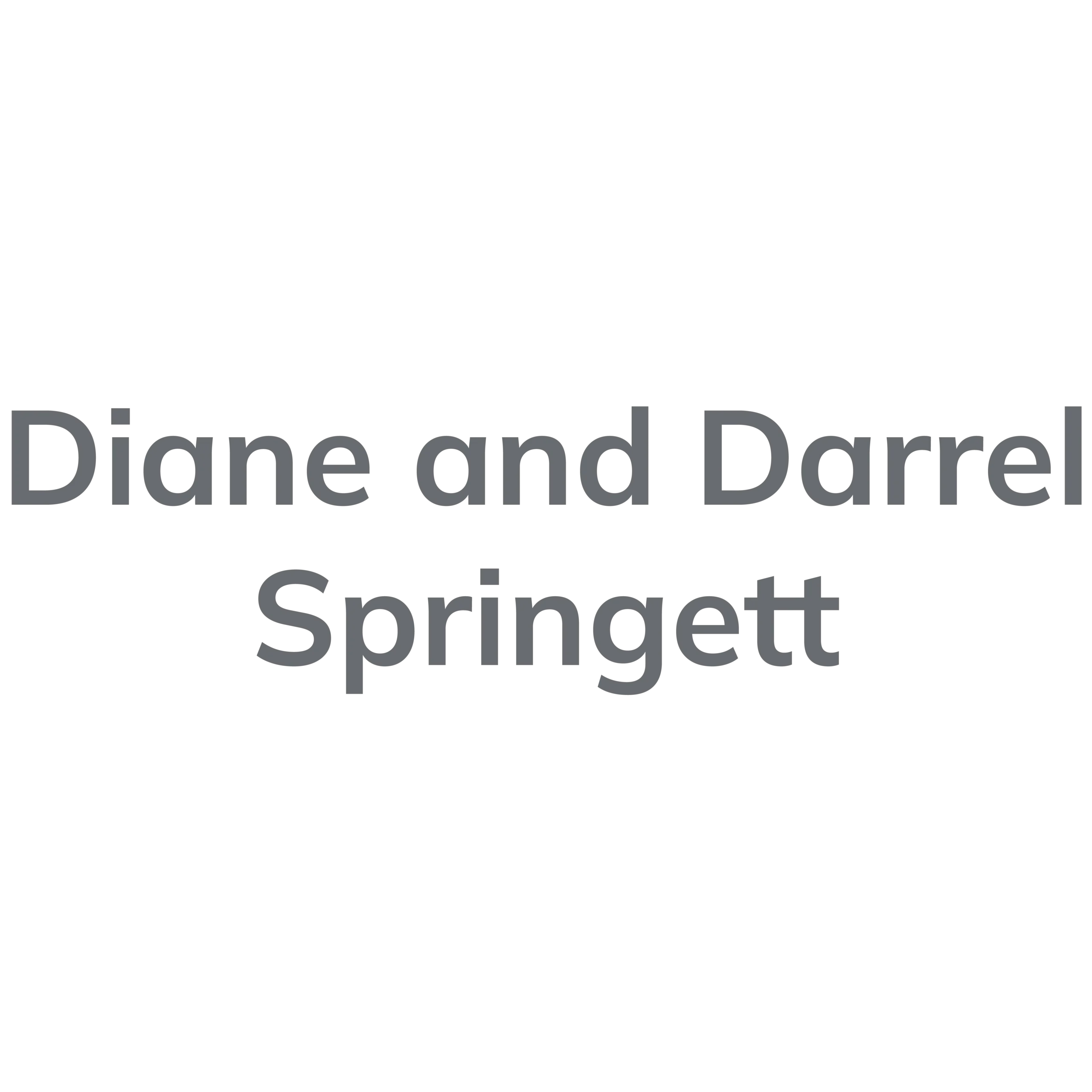 Diane and Darrel Springett